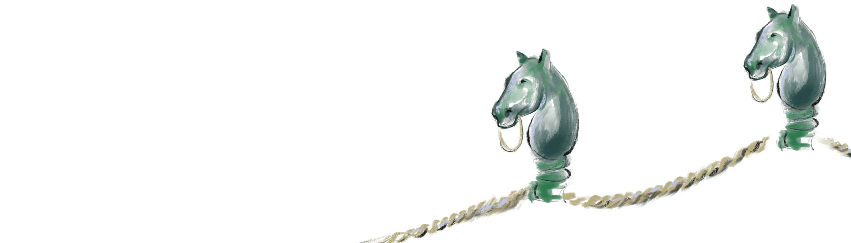 horse and rope illustration